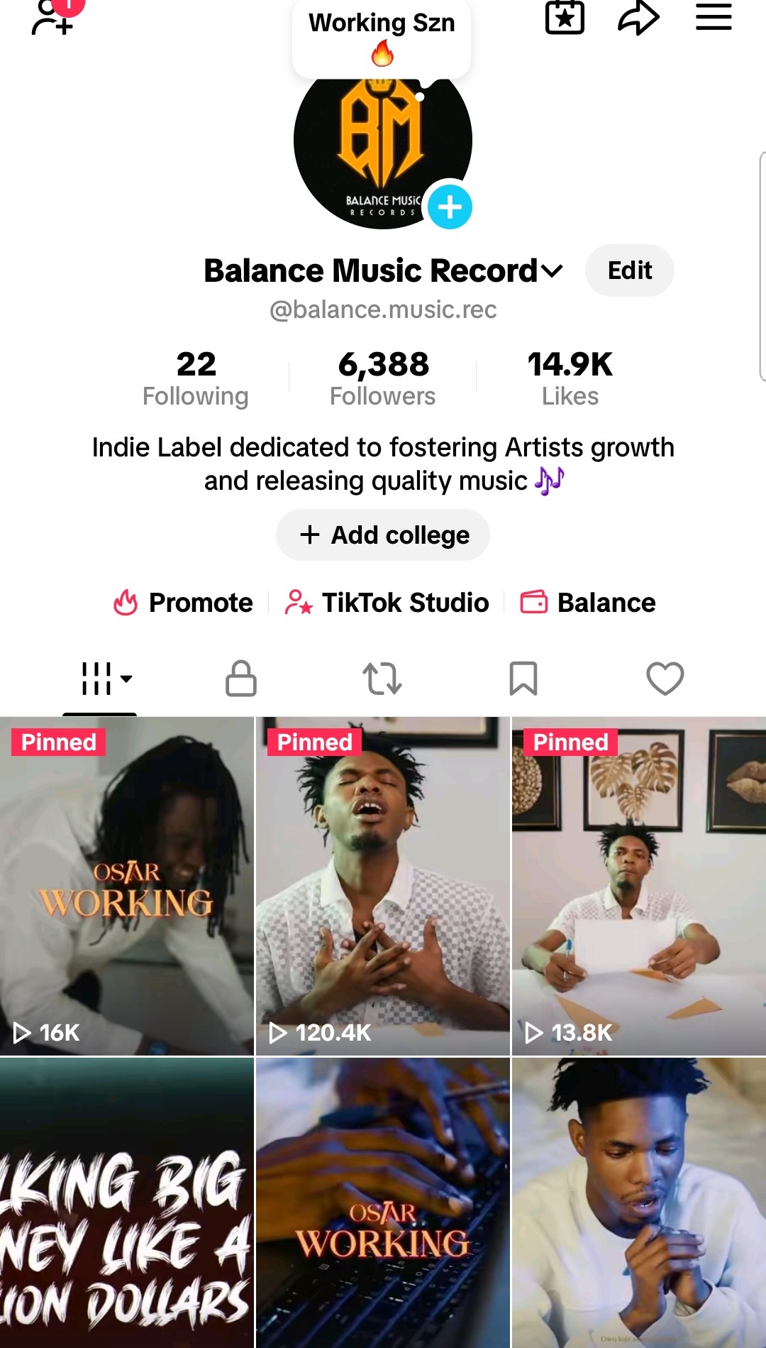 Balance Music Records TikTok after growth