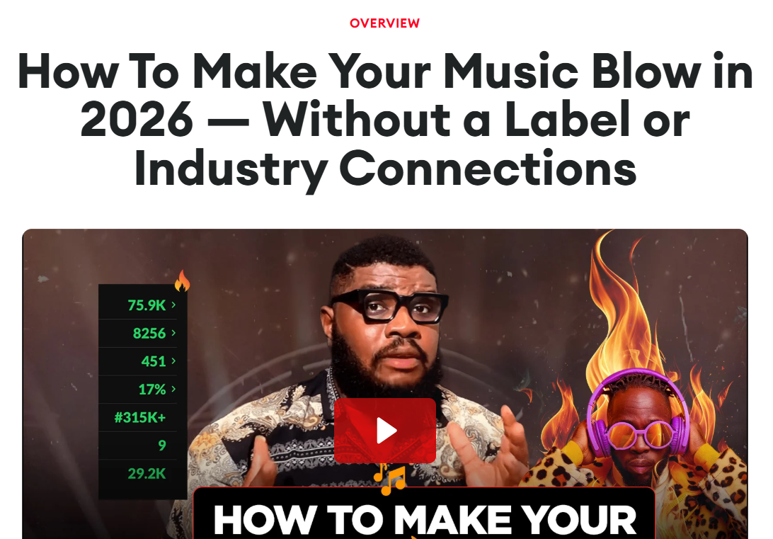 SounDisruptr course landing page screenshot