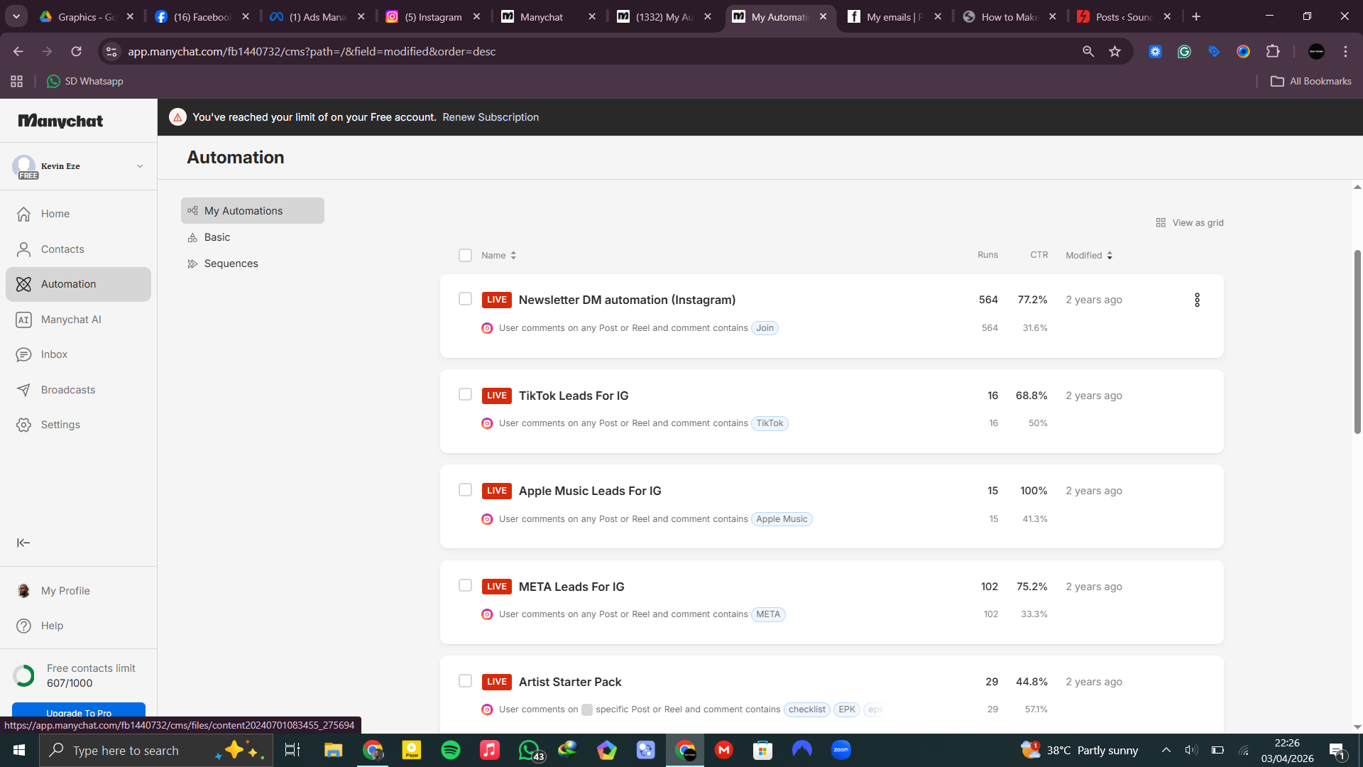 ManyChat automation overview
