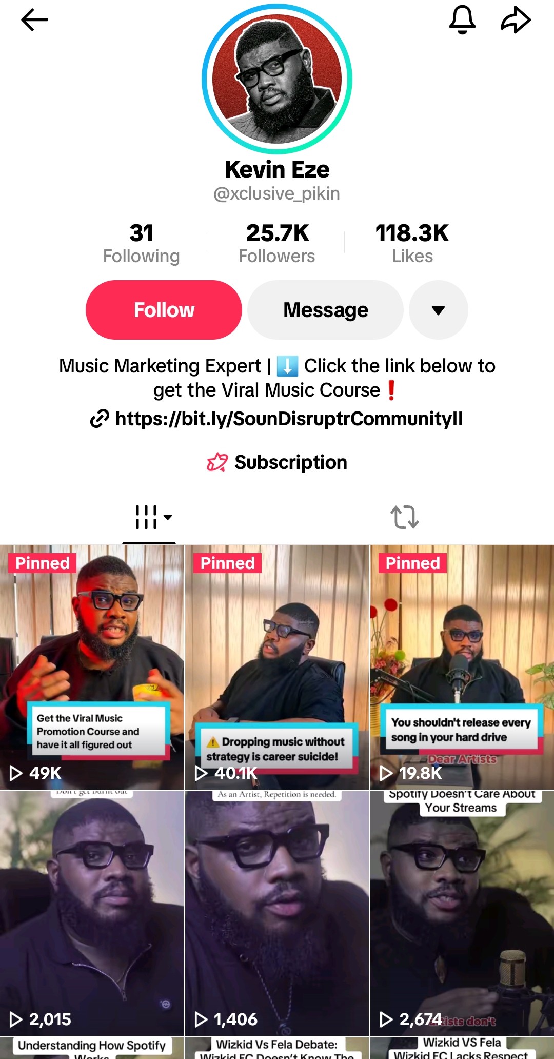 Xclusive Pikin TikTok after growth