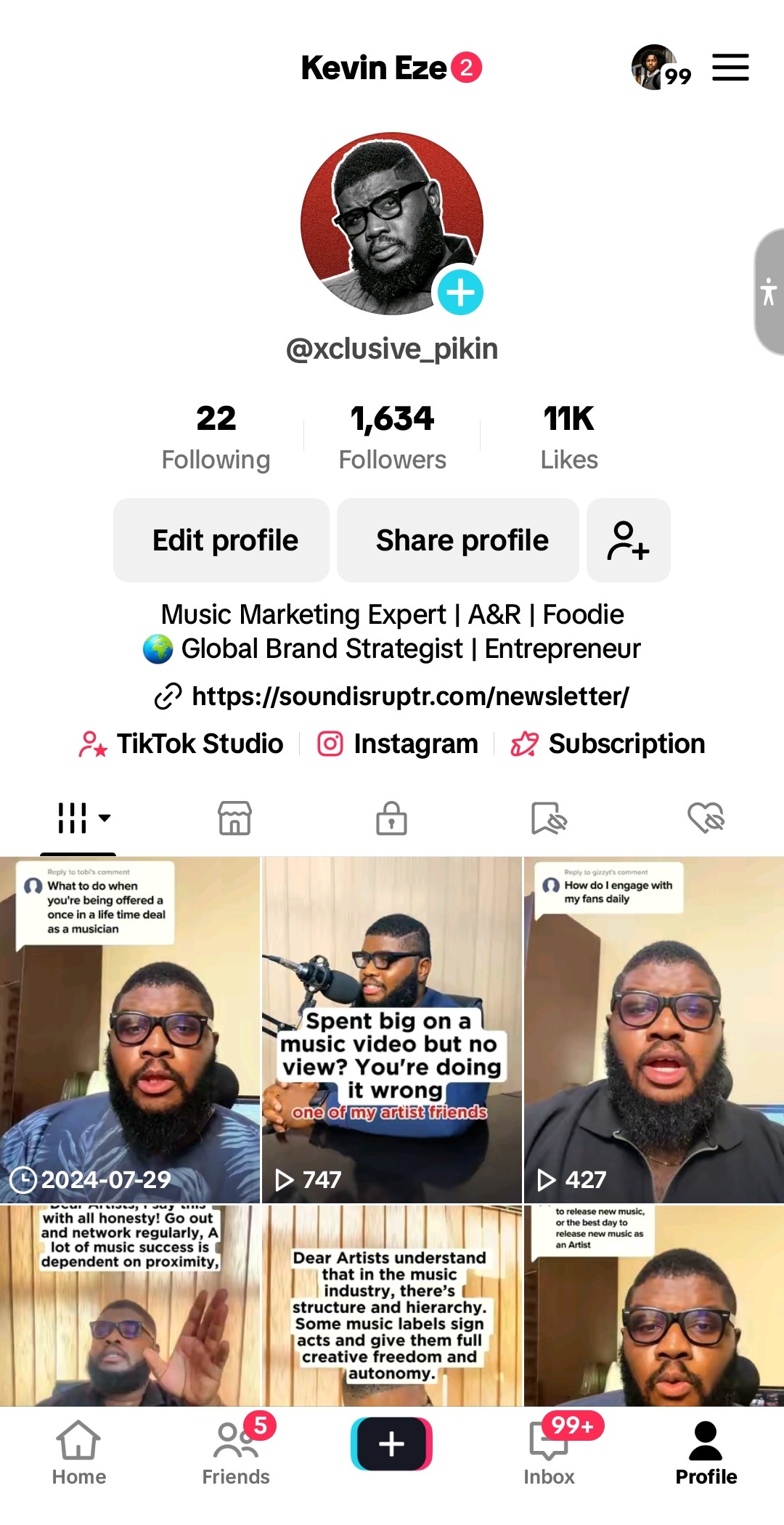 Xclusive Pikin TikTok before growth